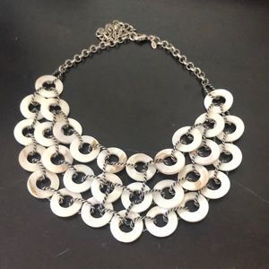 Premier Designs White Disc Necklace